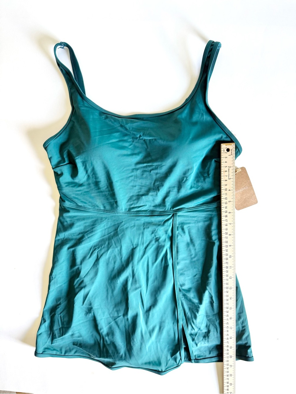 Rihoas Teal Green Swimdress with Built-In Shorts - Picture 8 of 12
